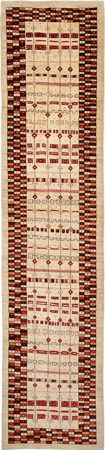 Loribaft Tapete 391x88cm - Perserteppich Wollteppich