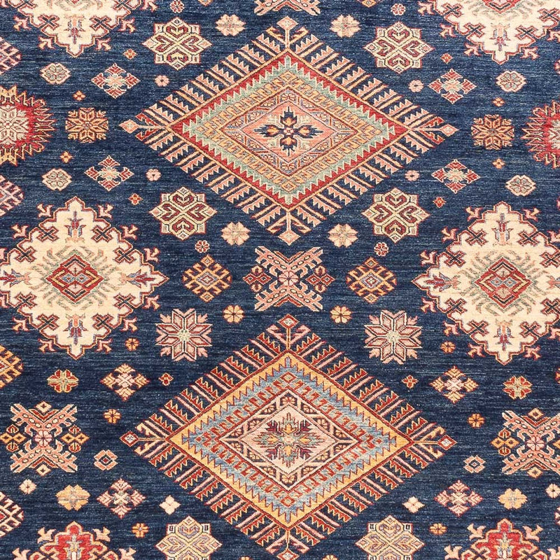 Tapete Ziegler - Kazak - 410 x 305 cm - azul escuro