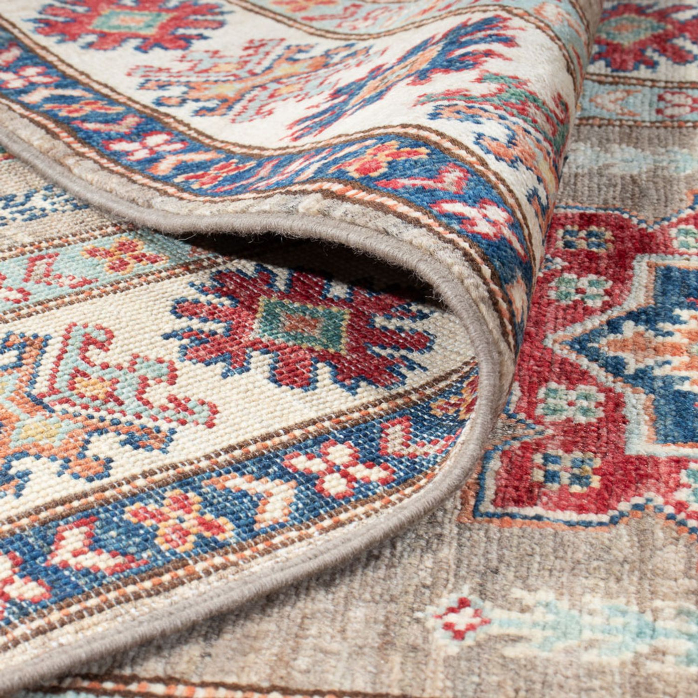 Corredor Tapete Ziegler - Kazak - 305 x 83 cm - cinzento claro