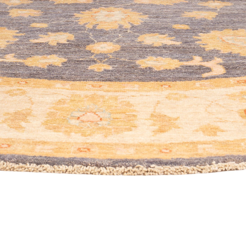 Tapete Ziegler ronda  - 198 x 196 cm - azul-mar
