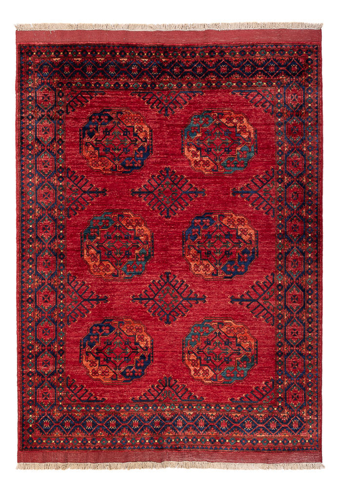 Tapete afegão - Kunduz - 205 x 153 cm - vermelho