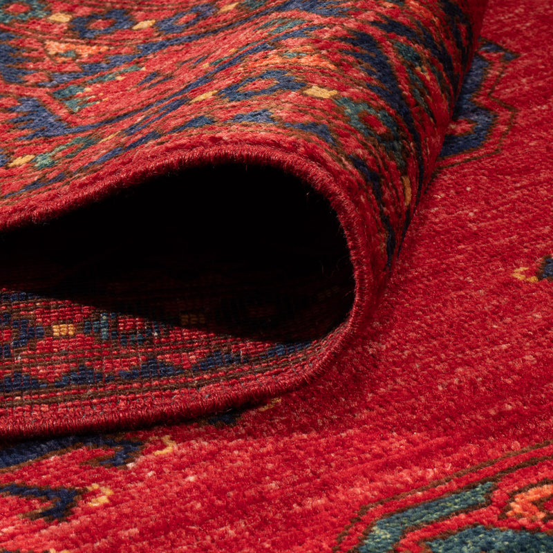 Tapete afegão - Kunduz - 205 x 153 cm - vermelho