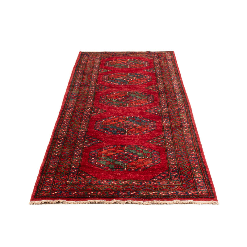 Corredor Tapete afegão - Kunduz - 291 x 87 cm - vermelho