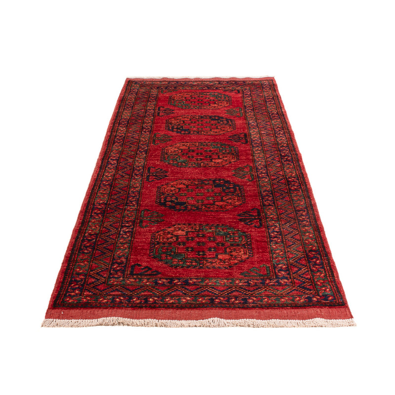 Corredor Tapete afegão - Kunduz - 260 x 83 cm - vermelho