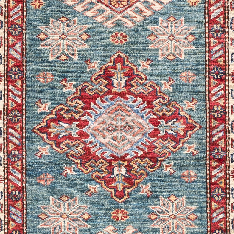 Corredor Tapete Ziegler - Kazak - 247 x 75 cm - azul escuro