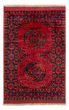 Tapete afegão 103x151cm - Tapete Oriental - Rectangular / Vermelho / 103 x 151 cm Rectangular