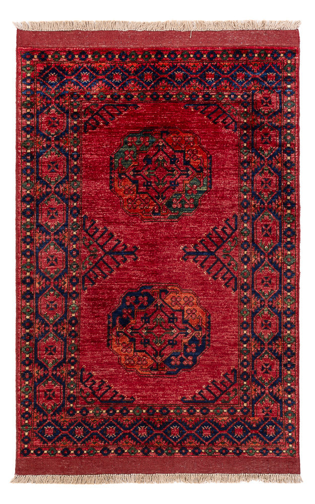 Tapete afegão - 151 x 103 cm - vermelho