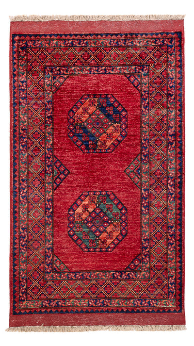 Tapete afegão 100x163cm - Tapete oriental - vermelho
