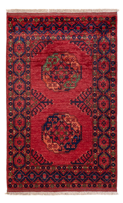 Tapete afegão 99x158cm - Tapete oriental - vermelho
