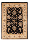 Tapete Ziegler 105x146cm - Tapete Oriental - Rectangular / Preto / 105 x 146 cm Rectangular
