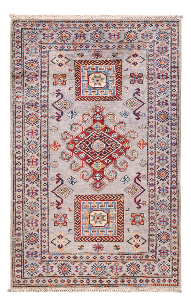 Tapete Ziegler - Kazak - 151 x 95 cm - cinzento claro