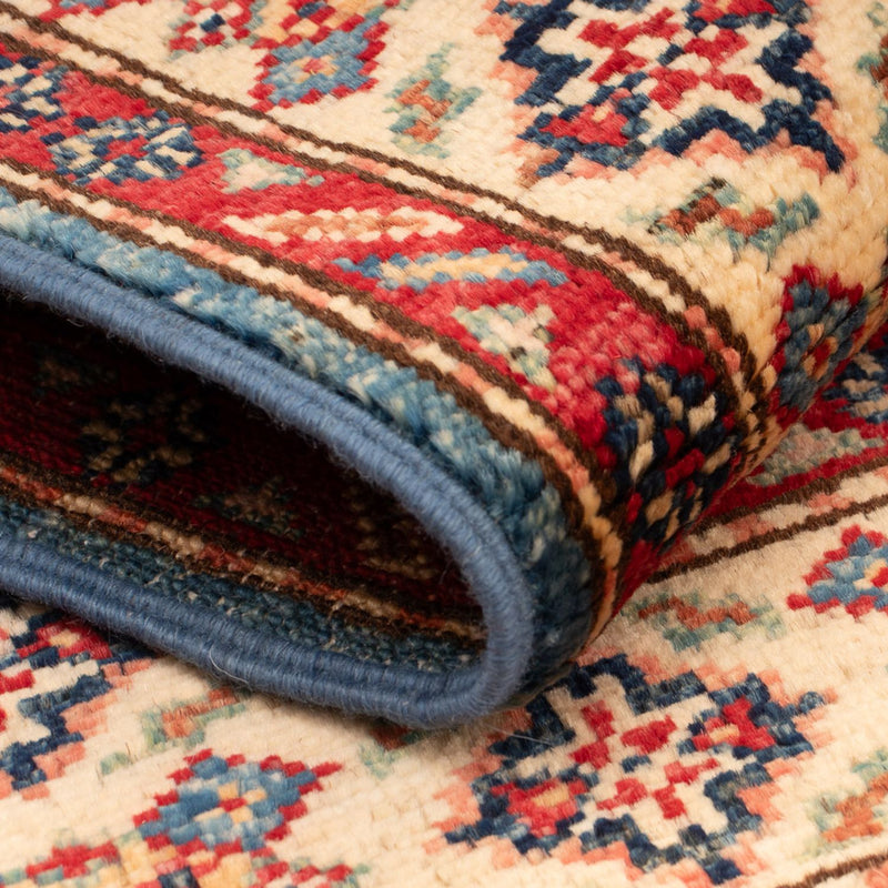 Tapete Ziegler - Kazak - Real - 92 x 62 cm - azul claro