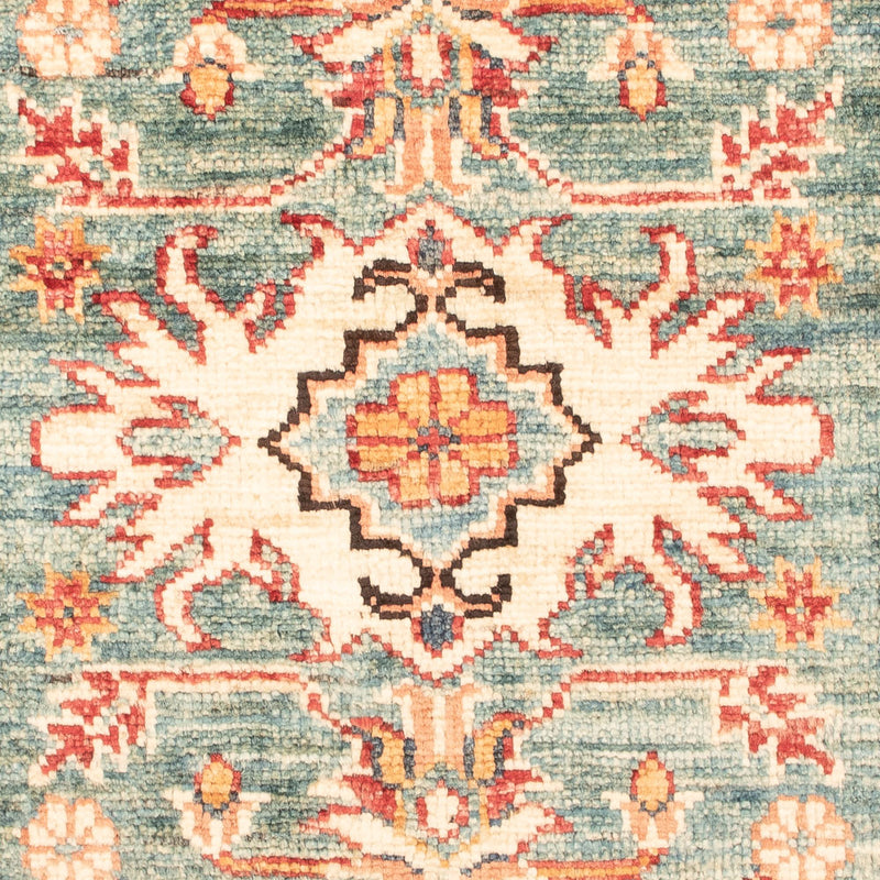 Tapete Ziegler - Kazak - Real - 91 x 59 cm - verde claro