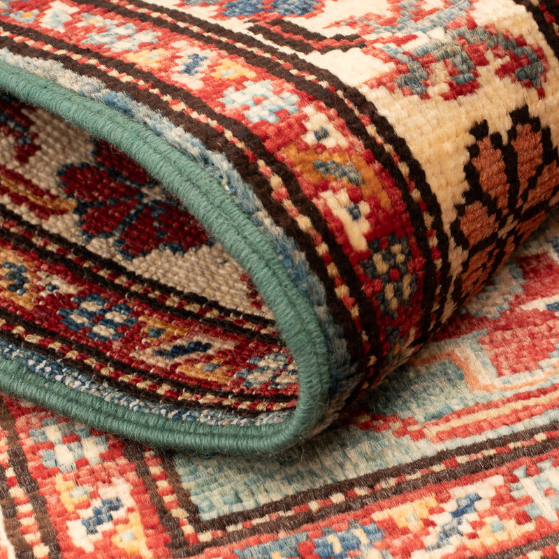 Tapete Ziegler - Kazak - Real - 91 x 59 cm - verde claro
