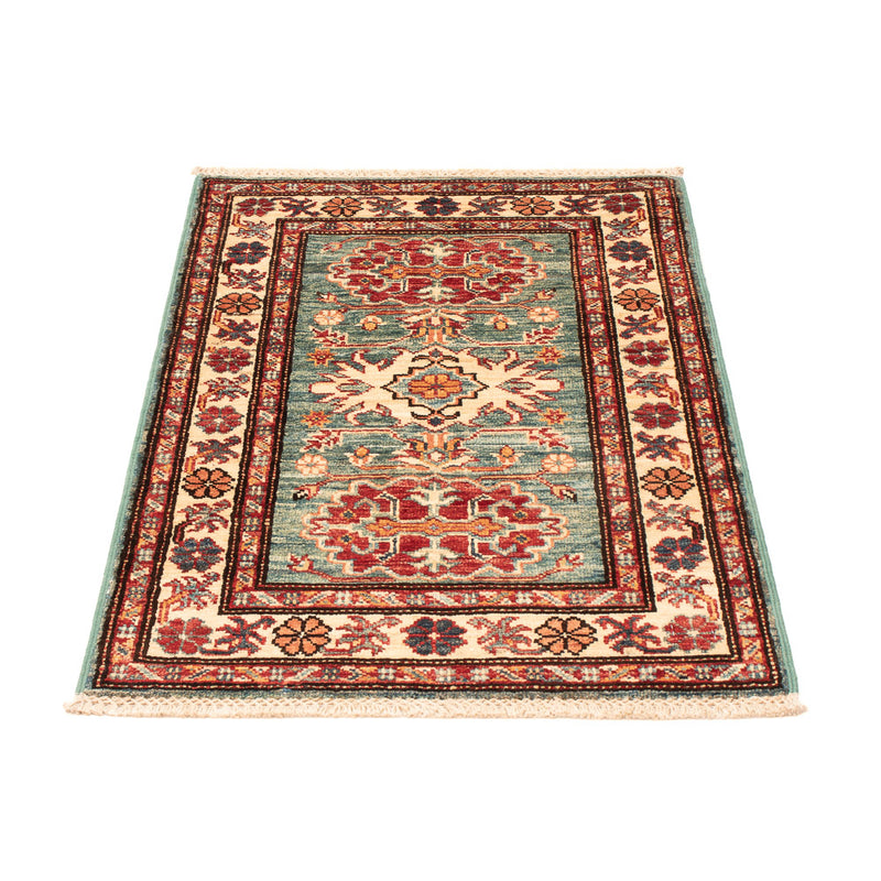 Tapete Ziegler - Kazak - Real - 91 x 59 cm - verde claro