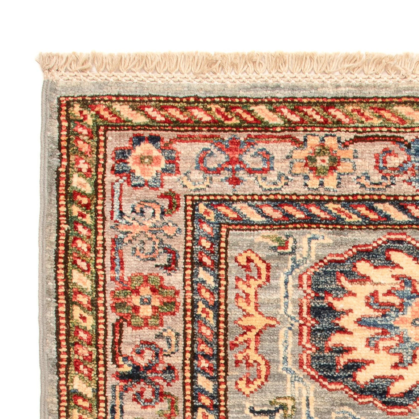 Tapete Ziegler - Kazak - Real - 89 x 60 cm - verde claro