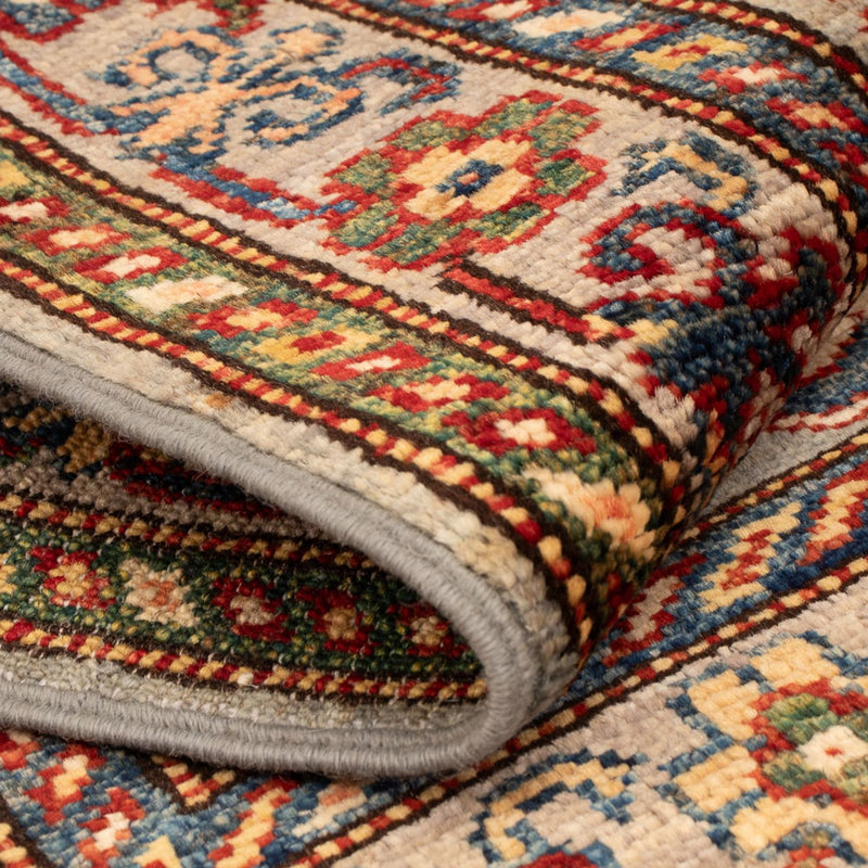 Tapete Ziegler - Kazak - Real - 89 x 60 cm - verde claro