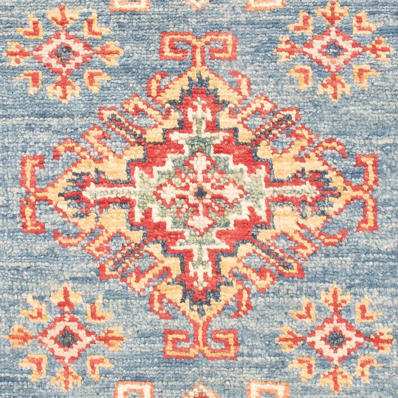 Tapete Ziegler - Kazak - Real - 97 x 59 cm - azul