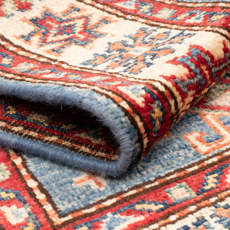 Tapete Ziegler - Kazak - Real - 97 x 59 cm - azul