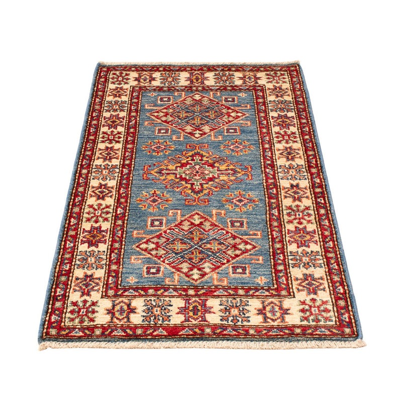 Tapete Ziegler - Kazak - Real - 97 x 59 cm - azul