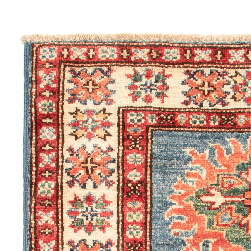 Tapete Ziegler - Kazak - Real - 86 x 56 cm - azul