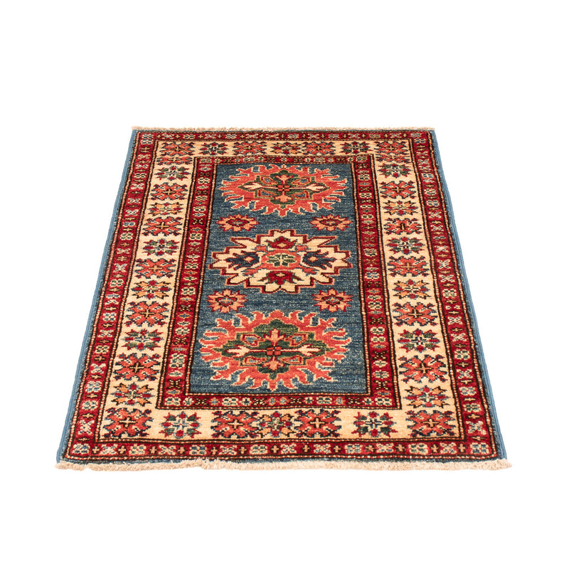 Tapete Ziegler - Kazak - Real - 86 x 56 cm - azul