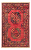 Tapete afegão 86x138cm - Tapete Oriental - Rectangular / Vermelho / 86 x 138 cm Rectangular