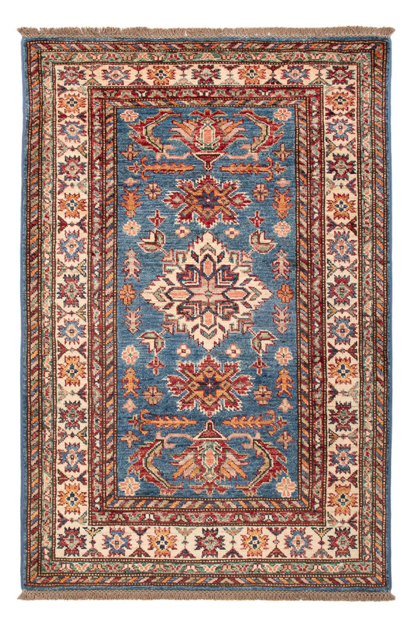 Tapete Ziegler - Kazak - Real - 129 x 84 cm - azul