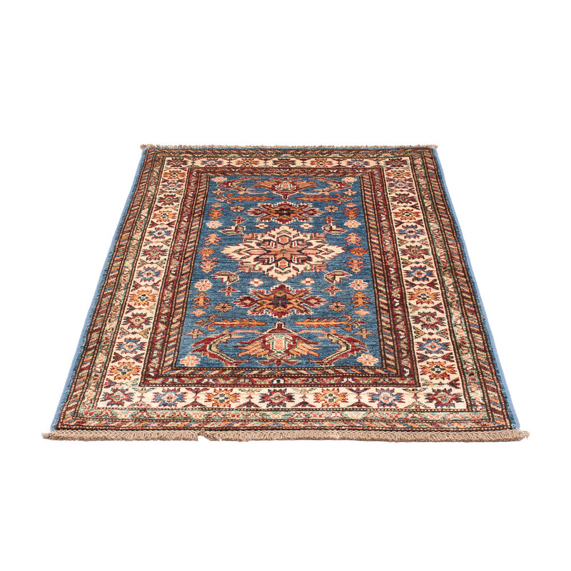 Tapete Ziegler - Kazak - Real - 125 x 81 cm - azul