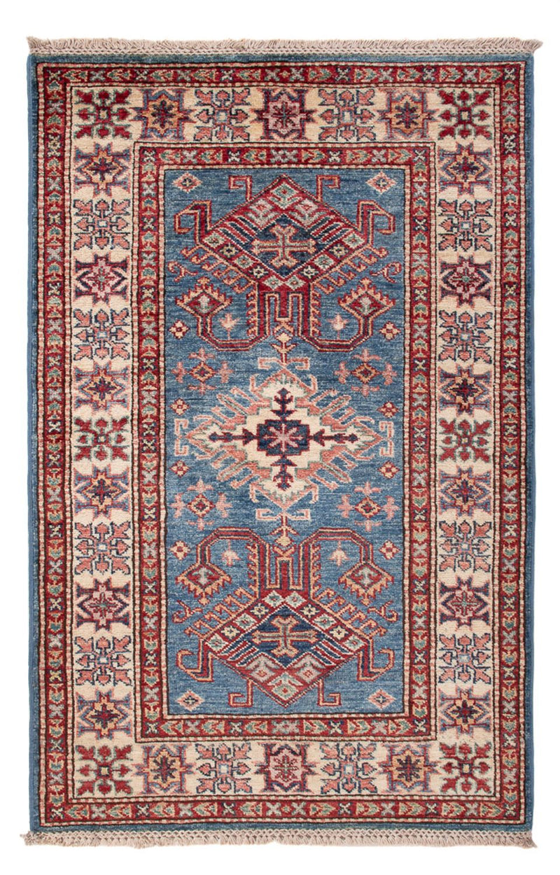 Tapete Ziegler - Kazak - Real - 126 x 80 cm - azul