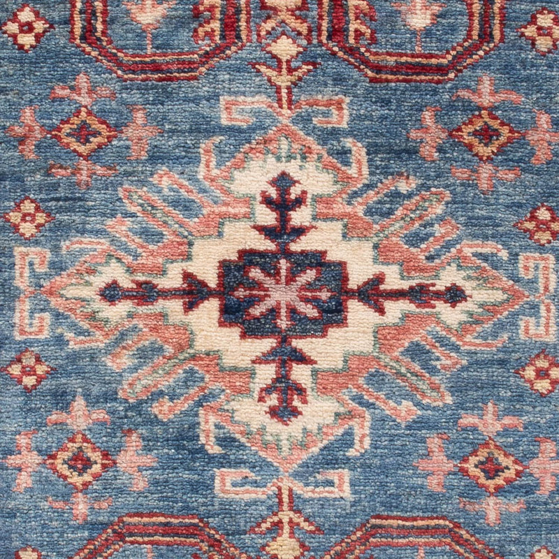 Tapete Ziegler - Kazak - Real - 126 x 80 cm - azul