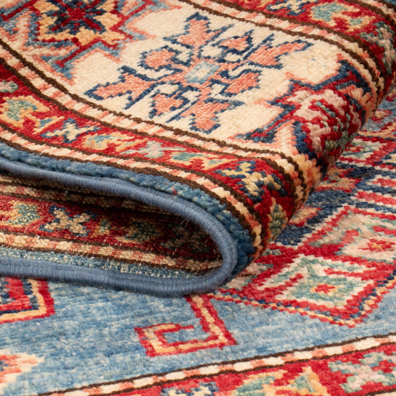 Tapete Ziegler - Kazak - Real - 126 x 80 cm - azul