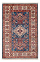Tapete Ziegler - Kazak - Real - 122 x 79 cm - azul