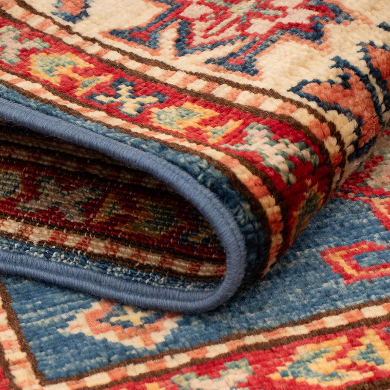 Tapete Ziegler - Kazak - Real - 122 x 79 cm - azul