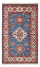 Tapete Ziegler - Kazak - Real - 129 x 77 cm - azul