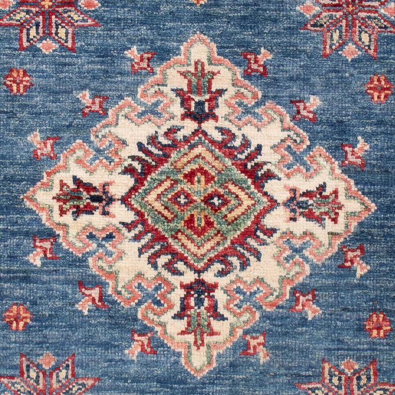 Tapete Ziegler - Kazak - Real - 129 x 77 cm - azul