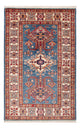 Tapete Ziegler - Kazak - Real - 127 x 80 cm - azul