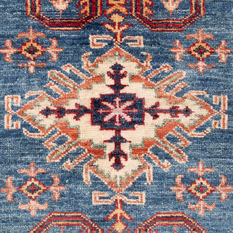 Tapete Ziegler - Kazak - Real - 127 x 80 cm - azul