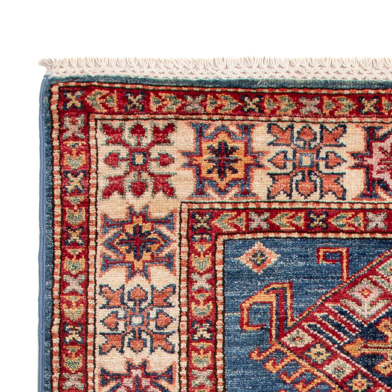 Tapete Ziegler - Kazak - Real - 127 x 80 cm - azul