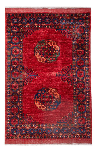 Tapete afegão 122x183cm - Tapete Oriental - vermelho