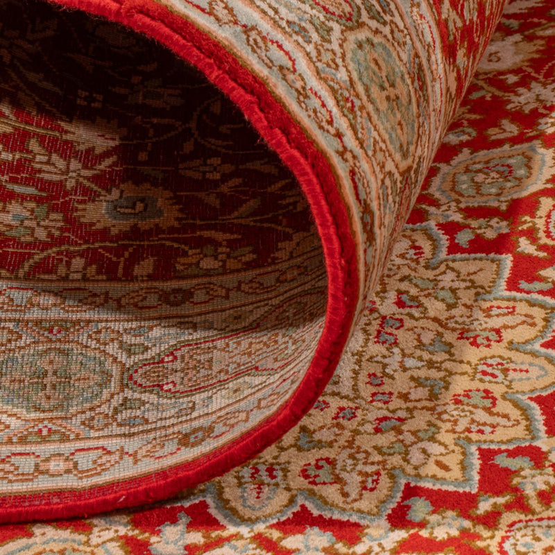 Corredor Tapete de seda - Kashmir Silk - 251 x 81 cm - vermelho