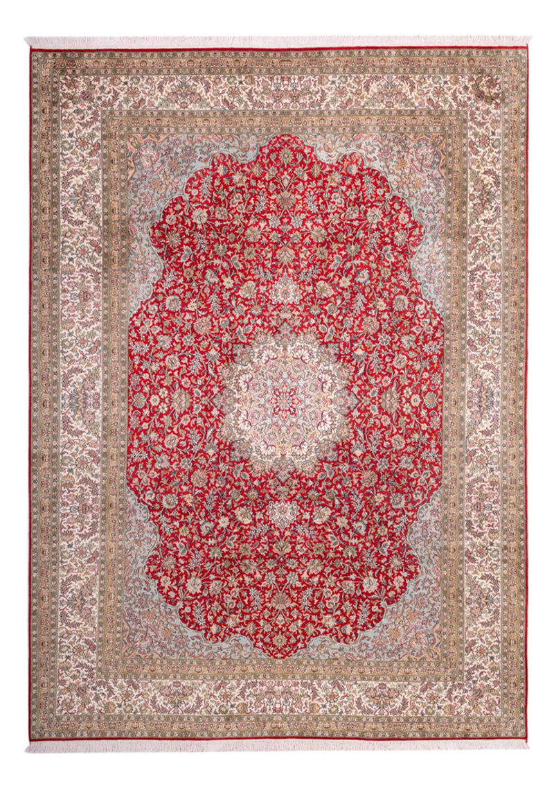 Seda da Caxemira Tapete 220x303cm - Tapete Oriental