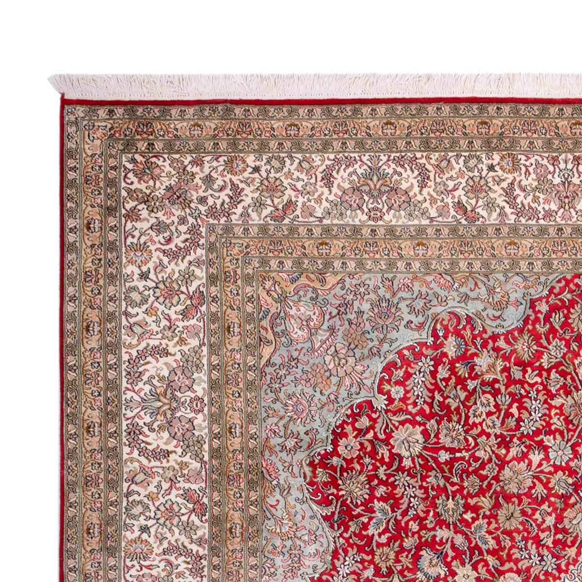 Seda da Caxemira Tapete 220x303cm - Tapete Oriental