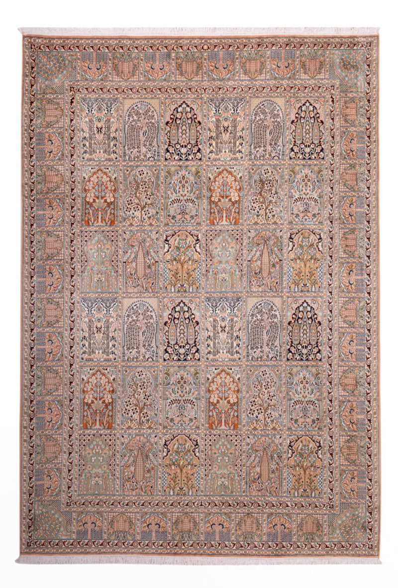Seda da Caxemira Tapete 317x221cm - Tapete Oriental