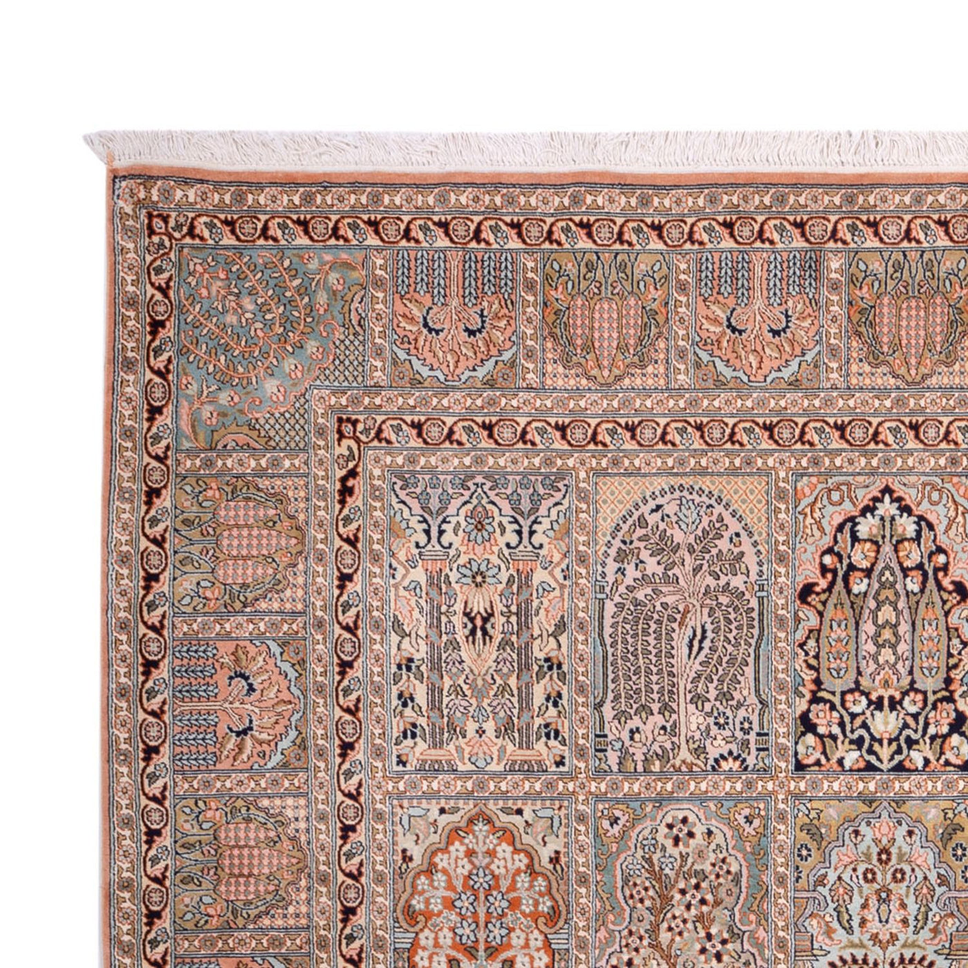 Seda da Caxemira Tapete 317x221cm - Tapete Oriental
