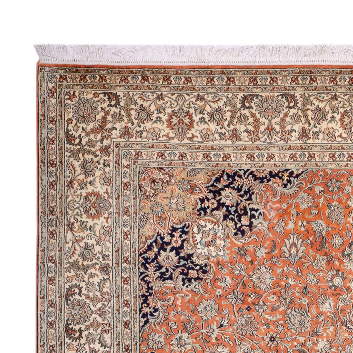 Seda da Caxemira Tapete 220x306cm - Tapete Oriental