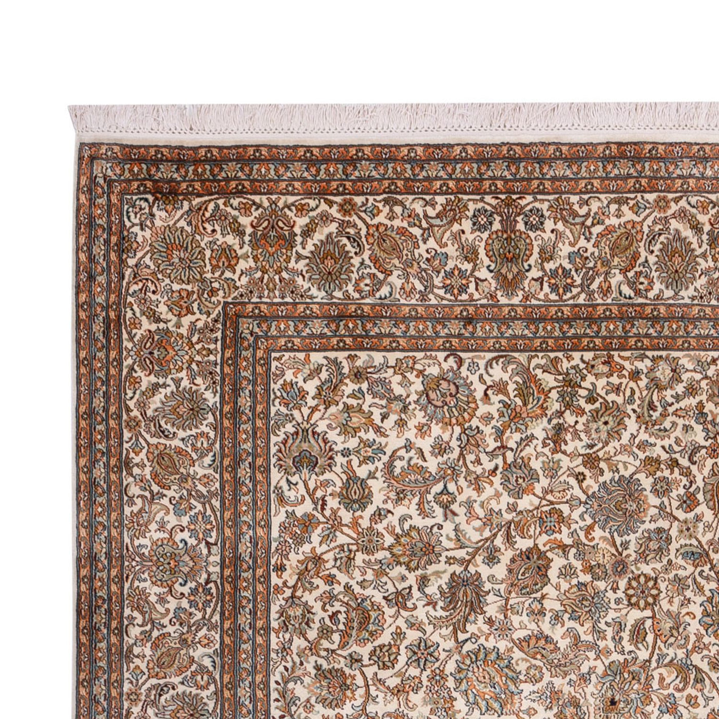 Seda da Caxemira Tapete 349x247cm - Tapete Oriental