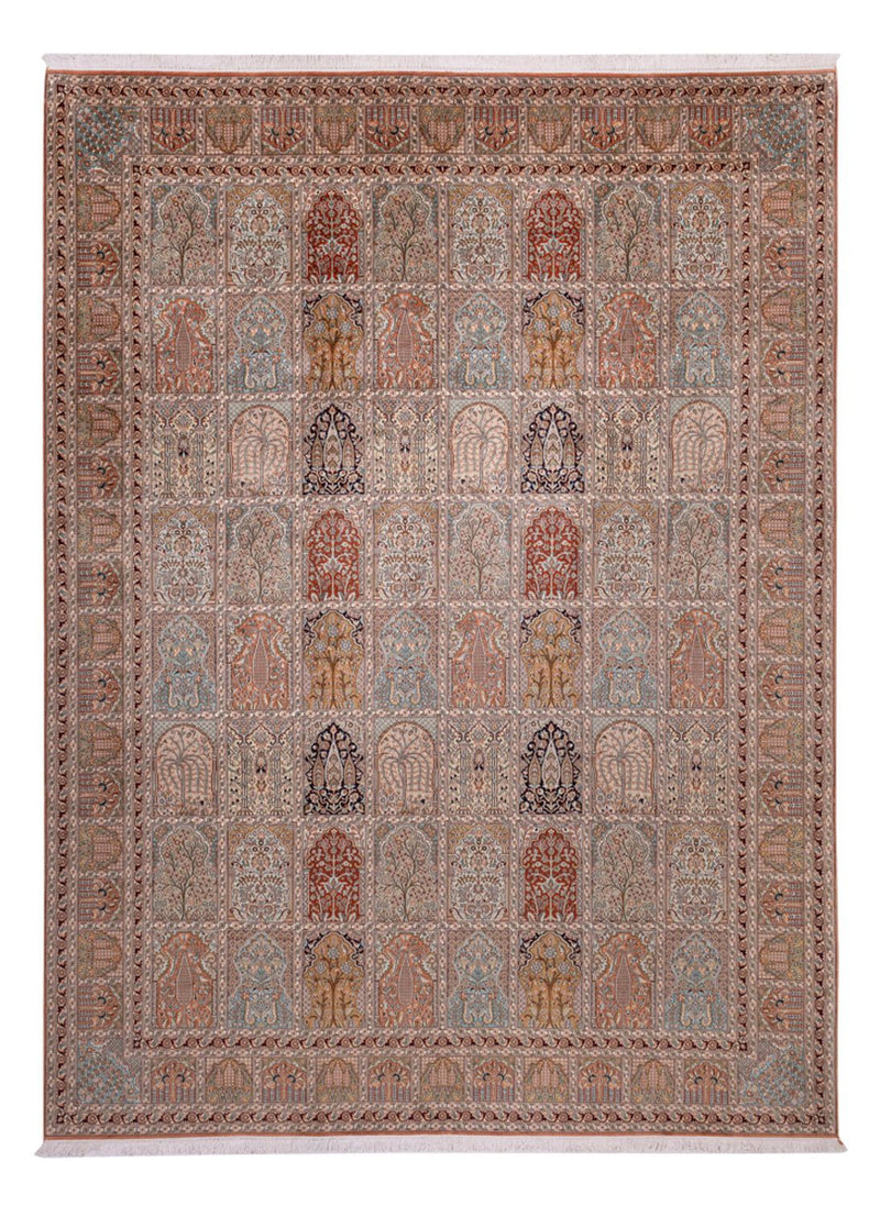 Seda da Caxemira Tapete 372x277cm - Tapete Oriental