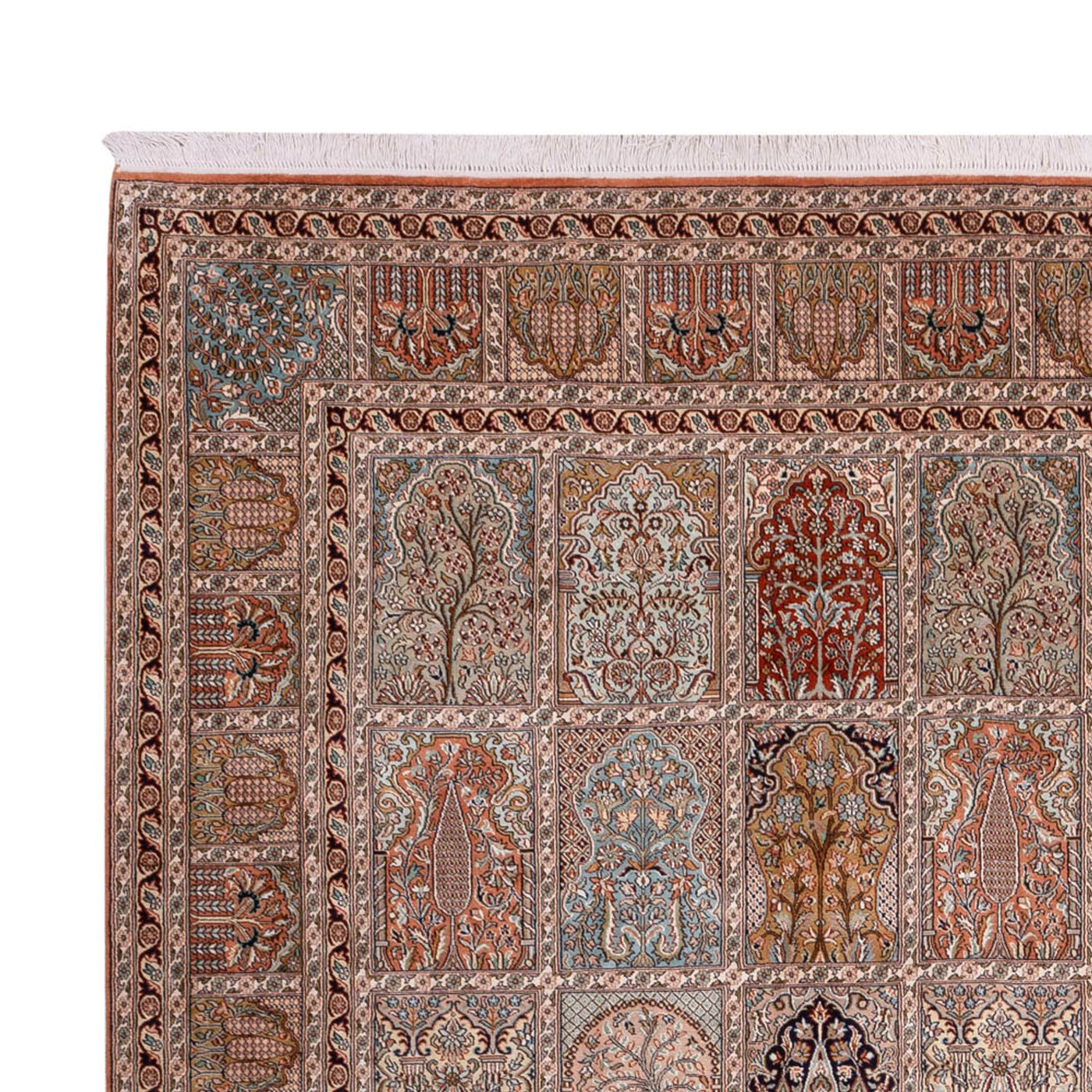 Seda da Caxemira Tapete 372x277cm - Tapete Oriental