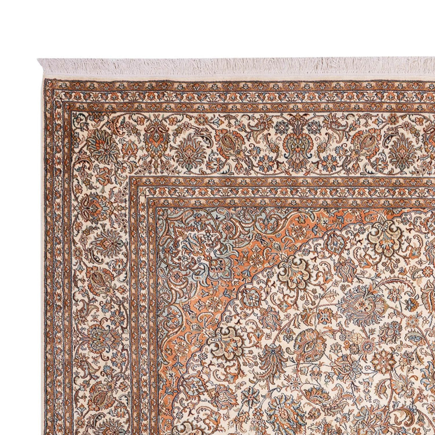 Seda da Caxemira Tapete 347x247cm - Tapete Oriental